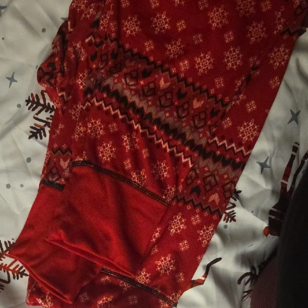 Women's Red Patterned PJs - Picture 4 of 5